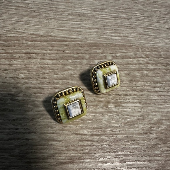 VINTAGE MICHAL GOLAN STUDDED EARRINGS FOR PIERCED EARS - Picture 3 of 6